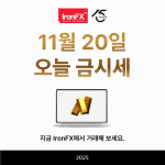 11월 20일 오늘 금값 금1돈시세 가격